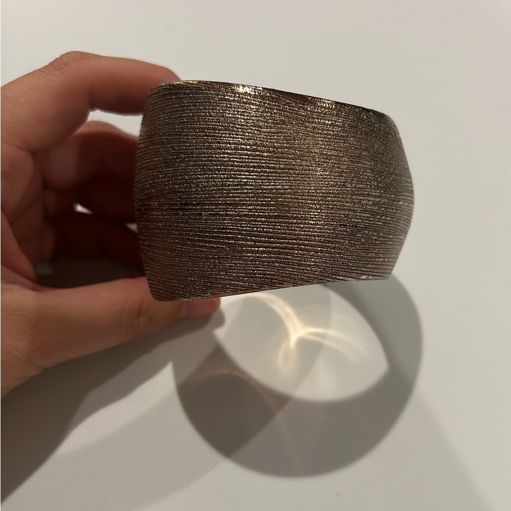 Textured Metallic Cuff Bracelet